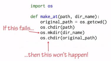 Python try finaly block